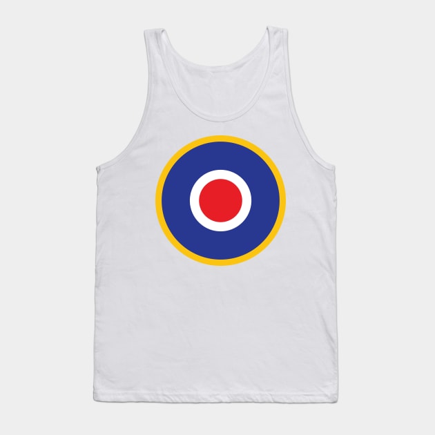 Iconic British RAF target roundel Spitfire, Hurricane, Lancaster. Tank Top by retropetrol